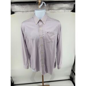 Southern Tide Brrr Long Sleeve Button Down Plaid Shirt Mens Small Purple